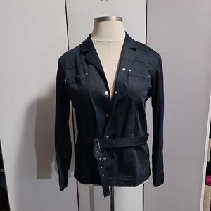 Liz Claiborne Black Belted Blazer